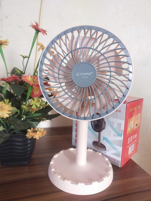 JYSUPER JY-2218 AC/DC Rechargeable 4000mAh Mini Desk Fan - Image 4