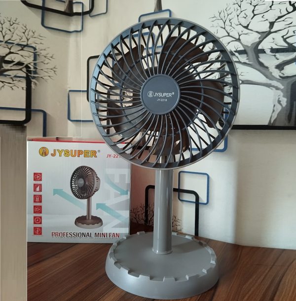 JYSUPER JY-2218 AC/DC Rechargeable 4000mAh Mini Desk Fan - Image 3